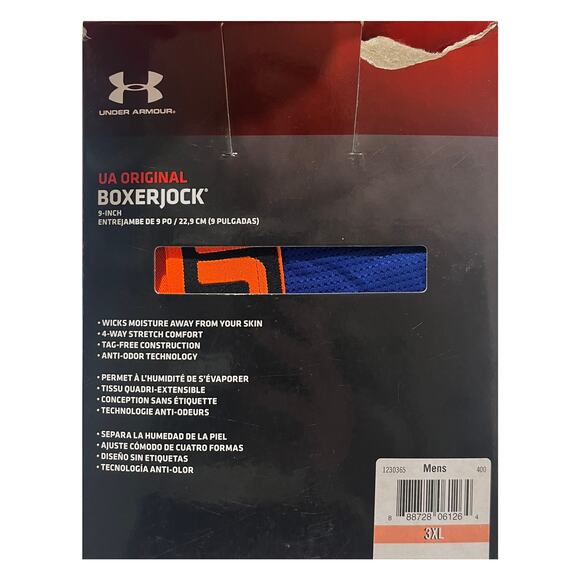 M2-71 UNDERARMOUR NWT Men's Original BoxerJock Underwear 9" Inseam Blue 3XL - Picture 6 of 7